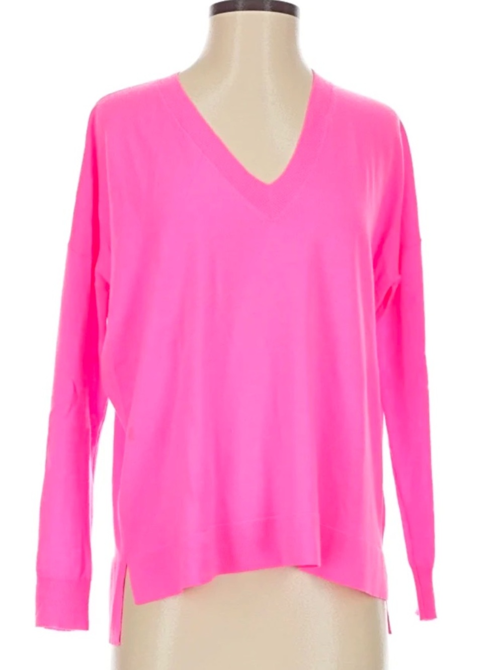 NWT J. Crew Pink Light Weight V-Neck Sweater